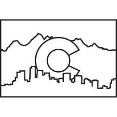 Colorado State Flag with Skyline, CD-9002, 46