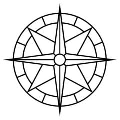 Compass Rose Wide, CD-1001, 48