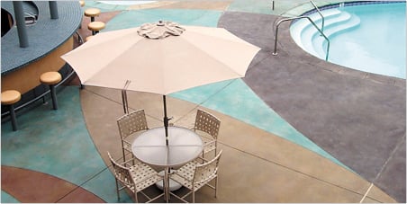 Decorative dyed concrete pool