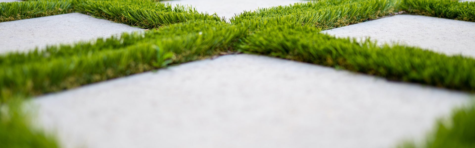 Landscaped concrete decorative squares