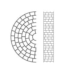 Cobble Radius Set, 7 Stencils, CD-5500s (1x 6' Cobble Radius + 2x Cobble Half Radius + 4x 8' Cobble Borders)