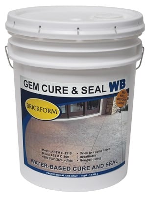 water based cure and seal