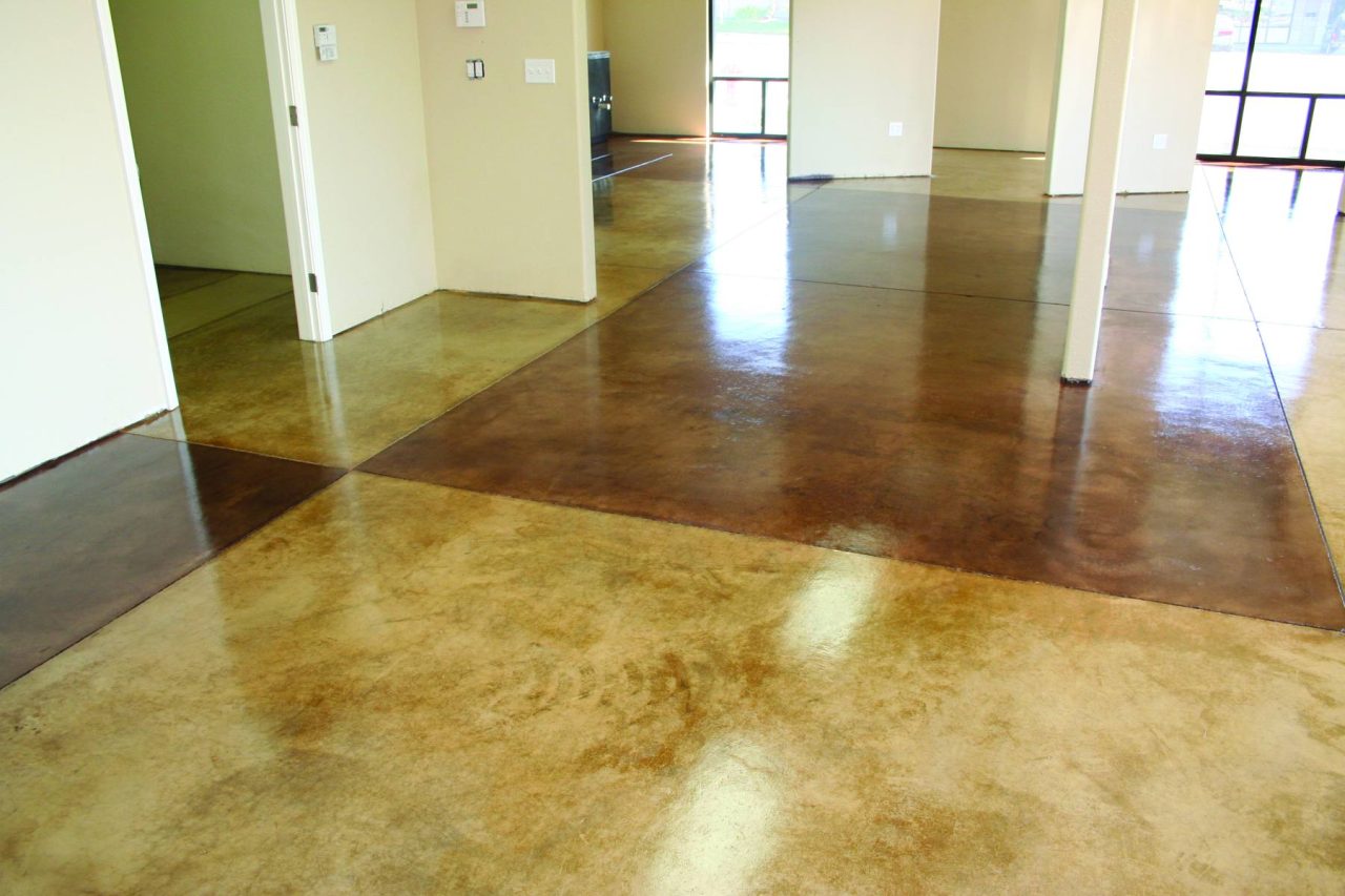 stained concrete floor